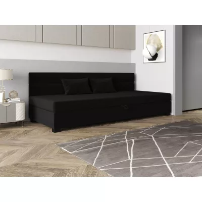 Jednolůžková čalouněná postel 120x195 NALINDA BIZ 2 - černá