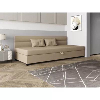 Jednolůžková čalouněná postel 80x195 NALINDA BIZ 2 - hnědá