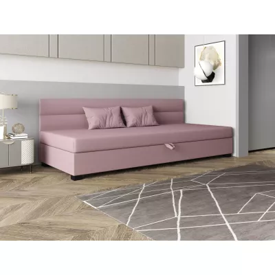 Jednolůžková čalouněná postel 80x195 NALINDA BIZ 2 - růžová