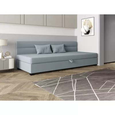 Jednolůžková čalouněná postel 90x195 NALINDA BIZ 2 - modrošedá