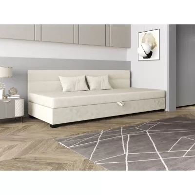 Jednolůžková čalouněná postel 80x195 NALINDA BIZ 2 - ecru