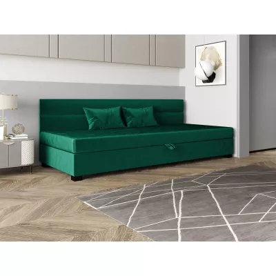 Jednolůžková čalouněná postel 90x195 NALINDA BIZ 2 - zelená