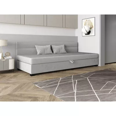Jednolůžková čalouněná postel 100x195 NALINDA BIZ 2 - světle šedá