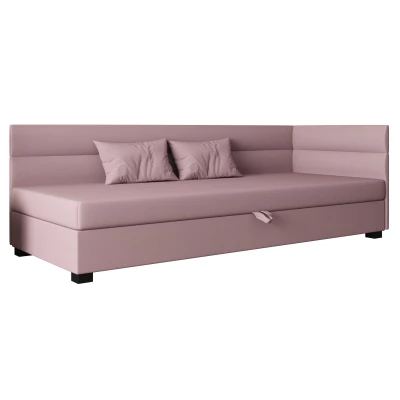 Jednolůžková čalouněná postel 120x195 NALINDA PLUS 1 - růžová