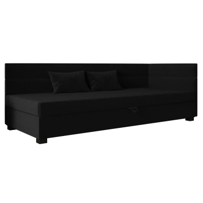 Jednolůžková čalouněná postel 110x195 NALINDA PLUS 2 - černá