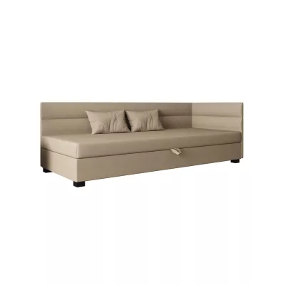 Jednolůžková čalouněná postel 100x195 NALINDA PLUS 2 - hnědá