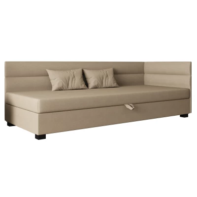 Jednolůžková čalouněná postel 120x195 NALINDA PLUS 2 - hnědá