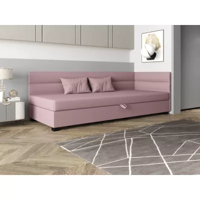 Jednolůžková čalouněná postel 80x195 NALINDA PLUS 2 - růžová