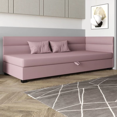 Jednolůžková čalouněná postel 120x195 NALINDA PLUS 2 - růžová