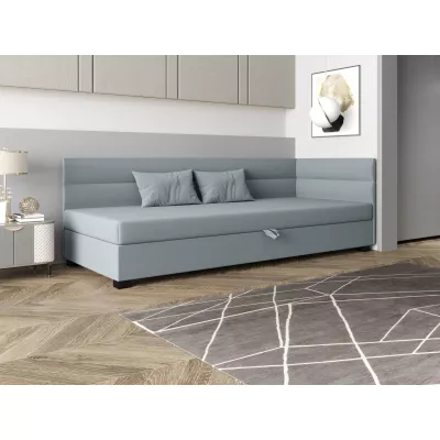 Jednolůžková čalouněná postel 100x195 NALINDA PLUS 2 - modrošedá