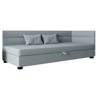 Jednolůžková čalouněná postel 110x195 NALINDA PLUS 2 - modrošedá