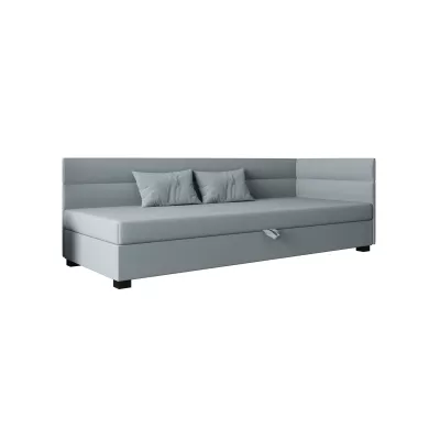 Jednolůžková čalouněná postel 110x195 NALINDA PLUS 2 - modrošedá