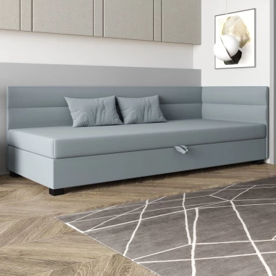 Jednolůžková čalouněná postel 120x195 NALINDA PLUS 2 - modrošedá