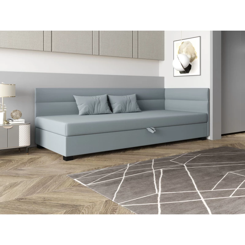 Jednolůžková čalouněná postel 120x195 NALINDA PLUS 2 - modrošedá