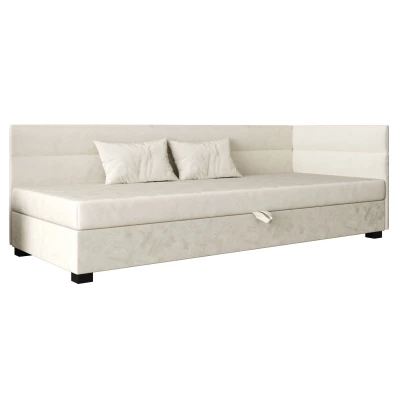 Jednolůžková čalouněná postel 100x195 NALINDA PLUS 2 - ecru