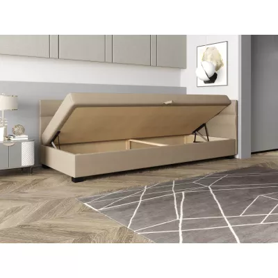 Jednolůžková čalouněná postel 100x195 NALINDA PLUS 2 - ecru