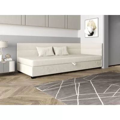Jednolůžková čalouněná postel 120x195 NALINDA PLUS 2 - ecru