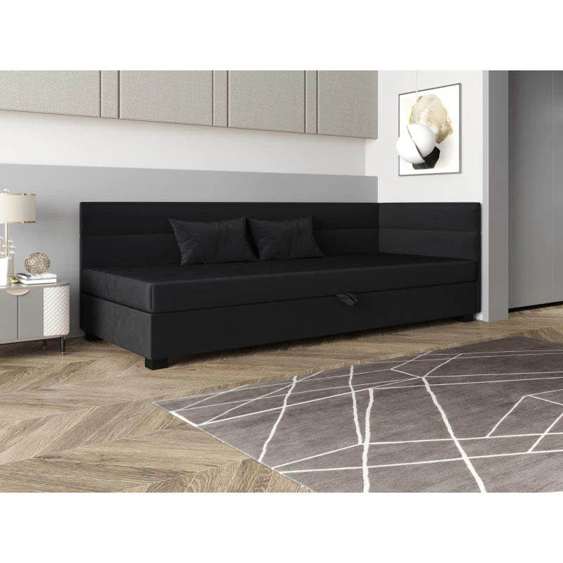 Jednolůžková čalouněná postel 80x195 NALINDA PLUS 2 - grafitová