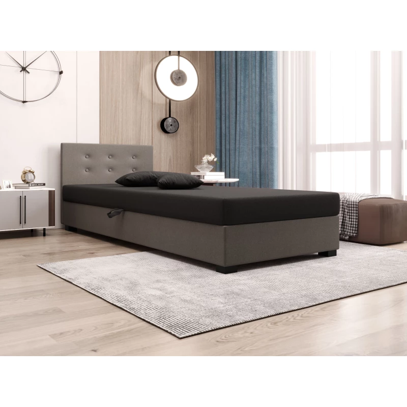 Jednolůžková postel 90x195 AJKA 1 - šedá / světle šedá