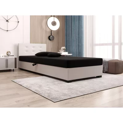 Jednolůžková postel 90x195 AJKA 1 - černá / ecru