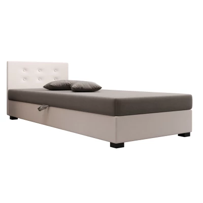 Jednolůžková postel 90x195 AJKA 1 - světle šedá / ecru