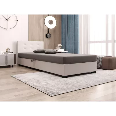 Jednolůžková postel 90x195 AJKA 1 - světle šedá / ecru