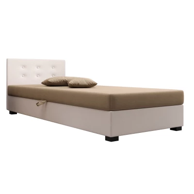 Jednolůžková postel 90x195 AJKA 1 - hnědá / ecru