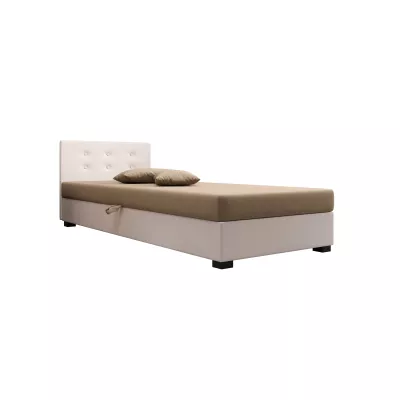 Jednolůžková postel 90x195 AJKA 1 - hnědá / ecru