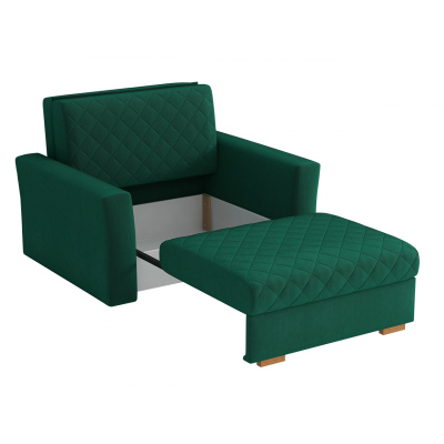 VÝPRODEJ - Rozkládací křeslo s úložným prostorem BELA KARO 1 - šedé