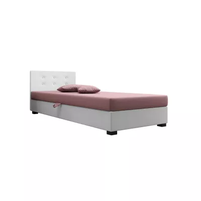 Jednolůžková postel 90x195 AJKA 1 - růžová / bílá