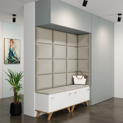 VÝPRODEJ - Čalouněný nástěnný panel 40x30 PAG - béžový