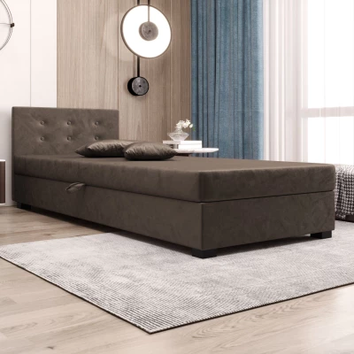 Jednolůžková postel 90x195 AJKA 1 - tmavě hnědá