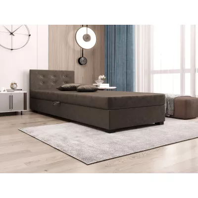 Jednolůžková postel 90x195 AJKA 1 - tmavě hnědá