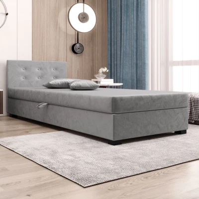 Jednolůžková postel 90x195 AJKA 1 - světle šedá