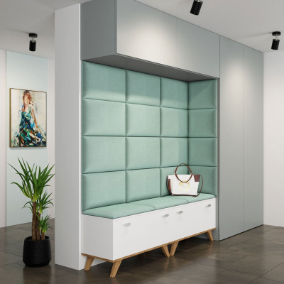 VÝPRODEJ - Čalouněný nástěnný panel 50x30 PAG - tyrkysový