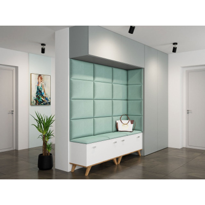 VÝPRODEJ - Čalouněný nástěnný panel 50x30 PAG - tyrkysový