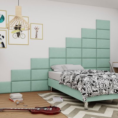 VÝPRODEJ - Čalouněný nástěnný panel 50x30 PAG - tyrkysový