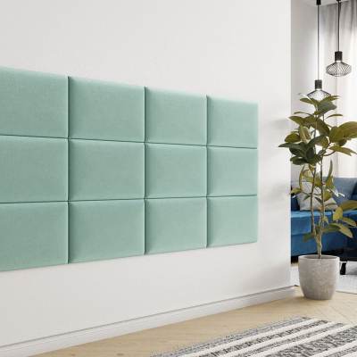 VÝPRODEJ - Čalouněný nástěnný panel 50x30 PAG - tyrkysový