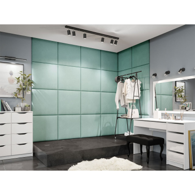 VÝPRODEJ - Čalouněný panel 60x60 PAG - tyrkysový