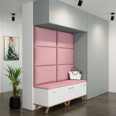 VÝPRODEJ - Čalouněný panel na zeď 70x40 PAG - růžový