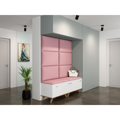 VÝPRODEJ - Čalouněný panel na zeď 70x40 PAG - růžový