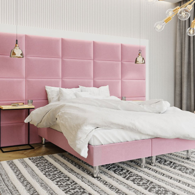 VÝPRODEJ - Čalouněný panel na zeď 70x40 PAG - růžový