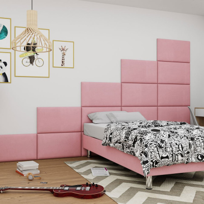 VÝPRODEJ - Čalouněný panel na zeď 70x40 PAG - růžový
