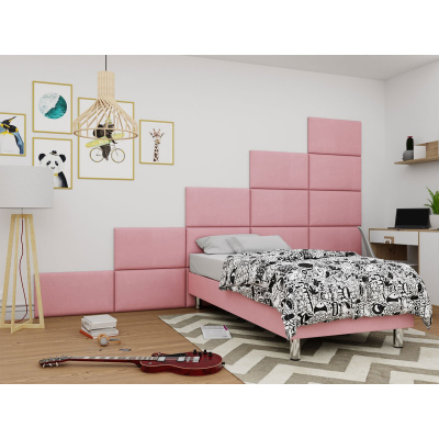 VÝPRODEJ - Čalouněný panel na zeď 70x40 PAG - růžový