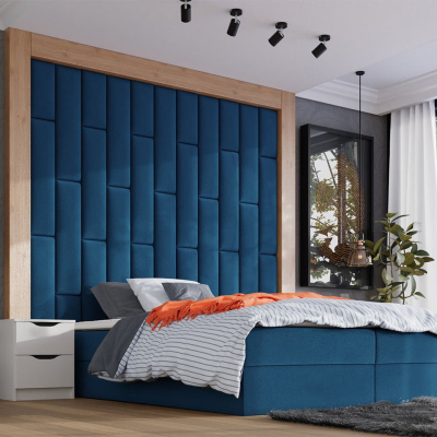 VÝPRODEJ - Čalouněný nástěnný panel 80x20 PAG - modrý