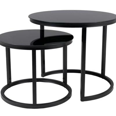 VÝPRODEJ - Set konferenčních stolků KURT 3 - černý