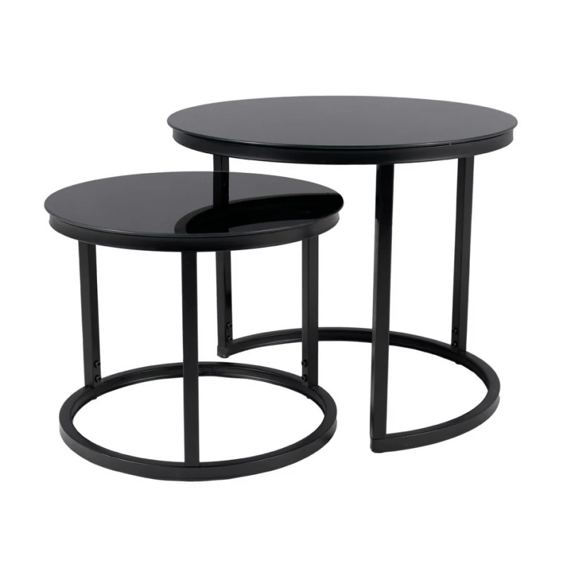 VÝPRODEJ - Set konferenčních stolků KURT 3 - černý