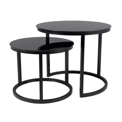 VÝPRODEJ - Set konferenčních stolků KURT 3 - černý