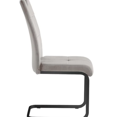 VÝPRODEJ - Čalouněná jídelní židle KASJA - černá / šedá