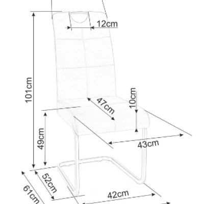 VÝPRODEJ - Čalouněná jídelní židle KASJA - černá / šedá